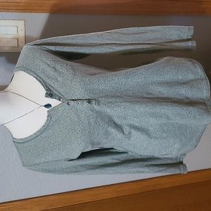 Ladies pullover long sleeve top, sz S, Ruffhewn, green